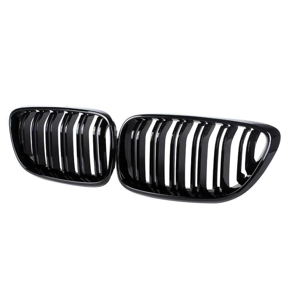 BMW 2 Series, M235I & M240I F22 F23 Gloss Black Front Kidney Grilles (2014-2020)