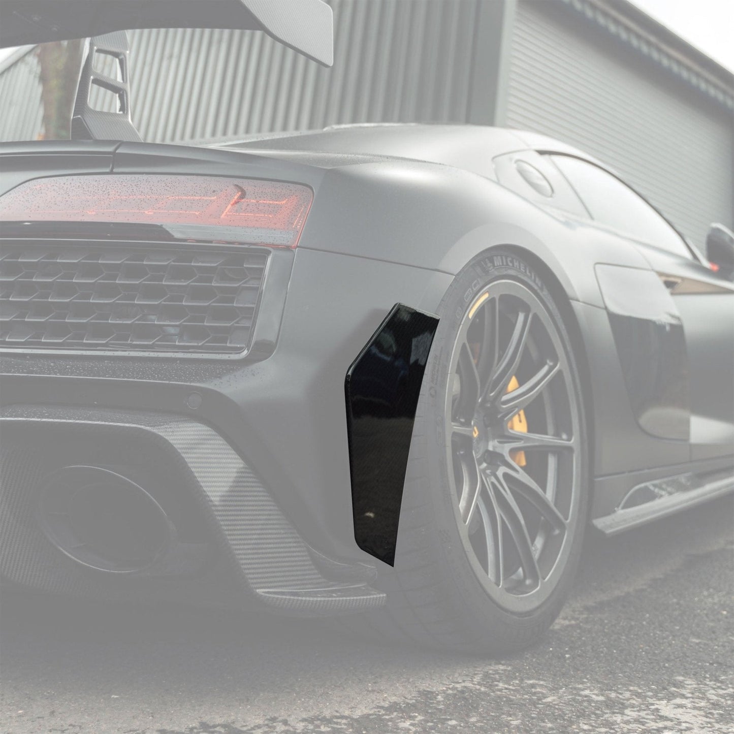 Audi R8 4S Facelift Lci Pre-Preg Carbon Fiber Rear Bumper Canards By Form Industries (2021-2024)