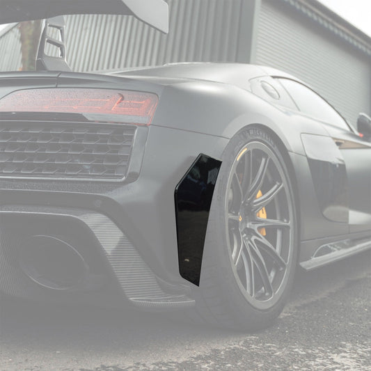 Audi R8 4S Facelift LCI Pre-Preg Carbon Fiber Rear Bumper Canards (2021-2024)