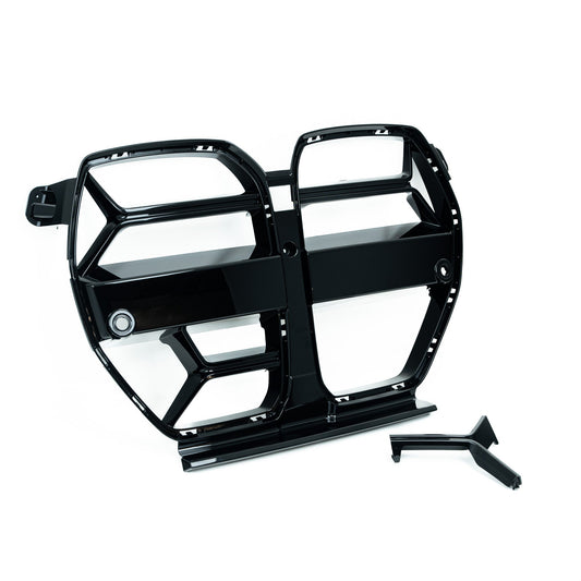 BMW G80 M3 & G82 M4 Gloss Black E-CSL Style Front Kidney Grilles With ACC (2021+)