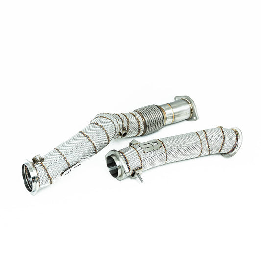 BMW M3 G80 & M4 G82 (S58) Decat Catless Downpipes With Heat Shield (2021+)