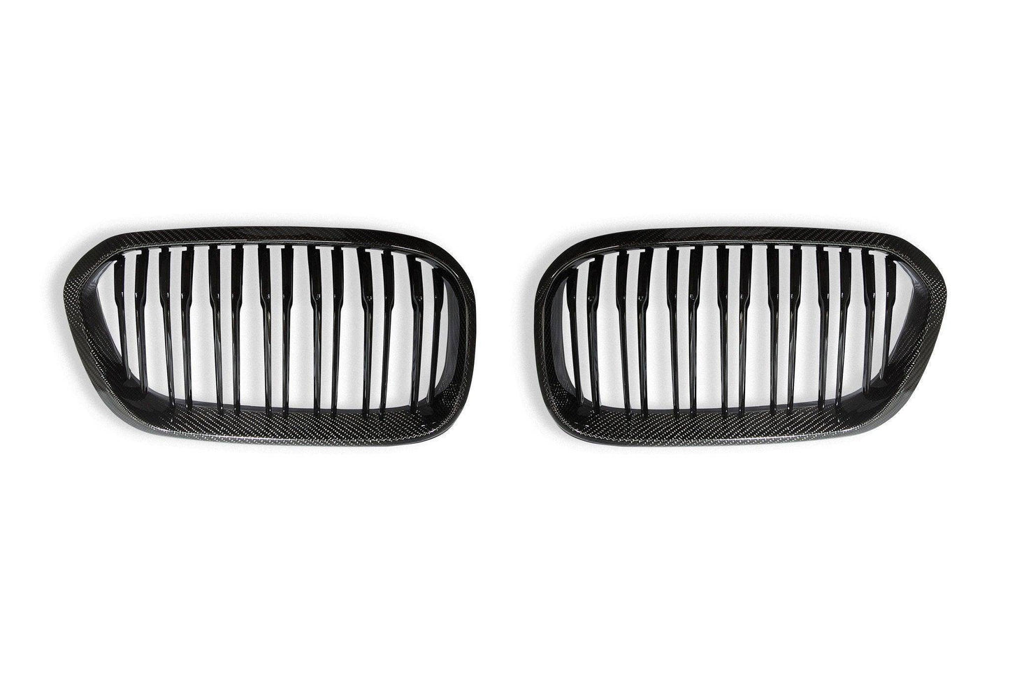 Carbon Fiber Double Slat Kidney Grilles For BMW 1 Series (2015-2019, Lci F20 F21)