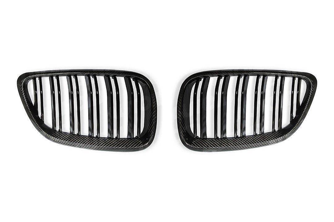 Carbon Fiber Double Slat Kidney Grilles For BMW 2 Series & M2 (2014-2020, F22 F87)
