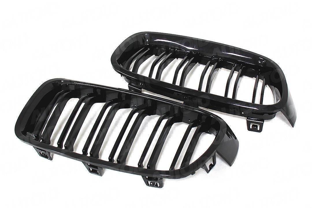 Gloss Black Kidney Grilles For BMW 3 Series (2012-2019, F30 F31)