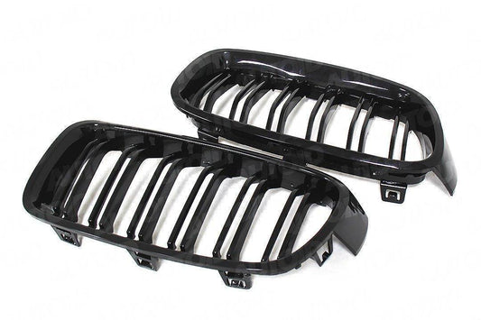 BMW 3 Series F30 F31 Gloss Black Kidney Grilles (2012-2019)