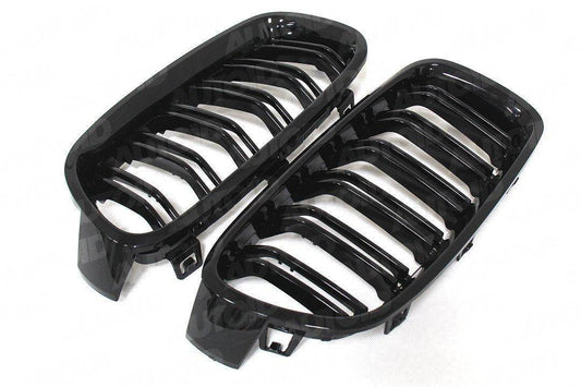 BMW 4 Series, M3 & M4 F32 F33 F80 F82 F83 Gloss Black Kidney Grilles (2014-2020)