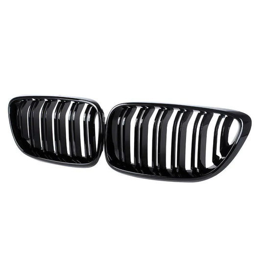 BMW M2 F87, 2 Series, M235i & M240i F22 F23 Gloss Black Kidney Grilles (2014-2020)
